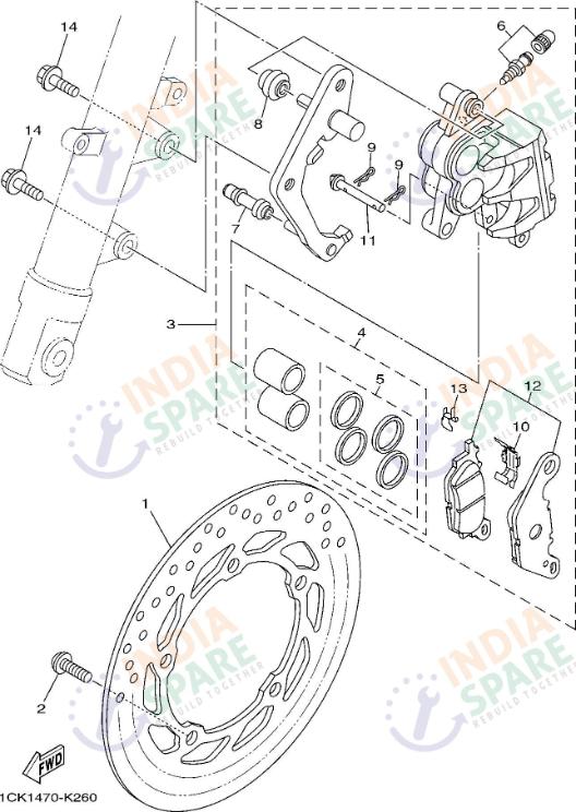 FRONT BRAKE CALIPER